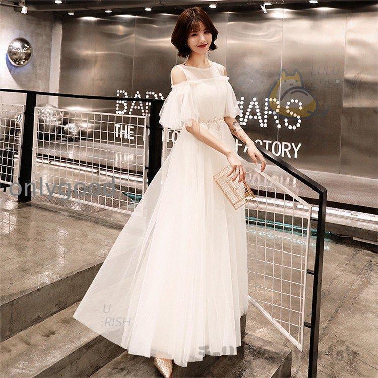 パーティードレス ロングドレス 演奏会 ドレス レディース 結婚式 チュールドレス ワンピース マキシ丈 ピアノ 発表会 お呼ばれ 二次会 披露宴 上品 大人 夏