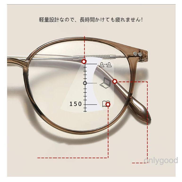 3.5 遠近両用 可愛い 2.0 ブルーライトカット 1.5 老眼鏡 3.0 累進多