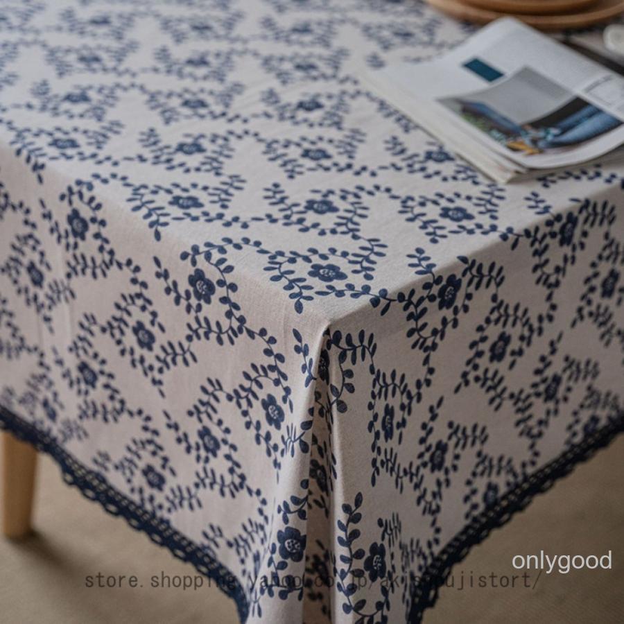 テーブルクロス長方形 北欧 田園風 防水 撥水 無地 レース 厚手 滑り
