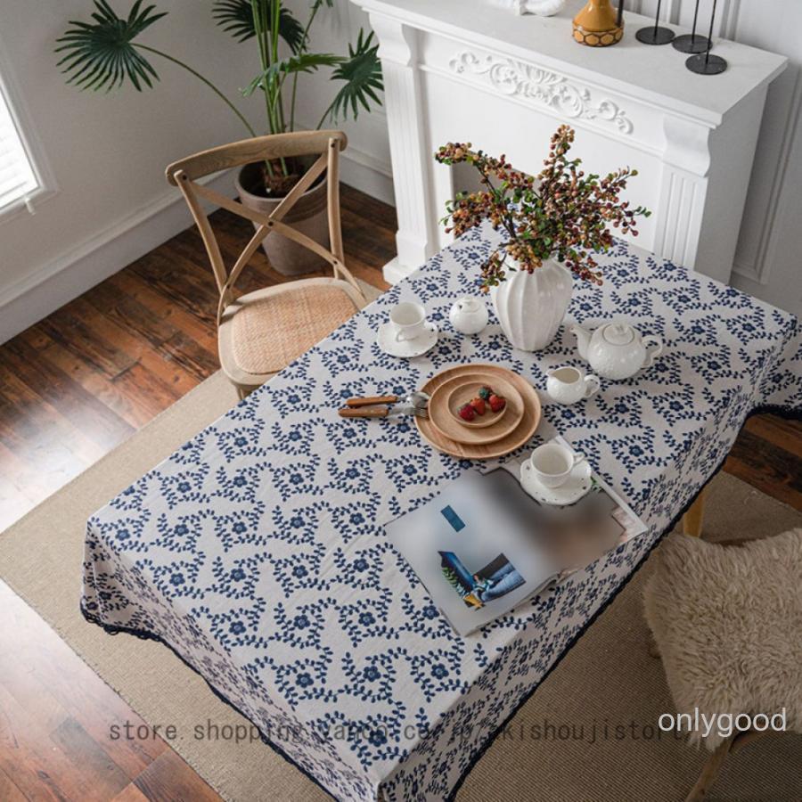 テーブルクロス長方形 北欧 田園風 防水 撥水 無地 レース 厚手 滑り