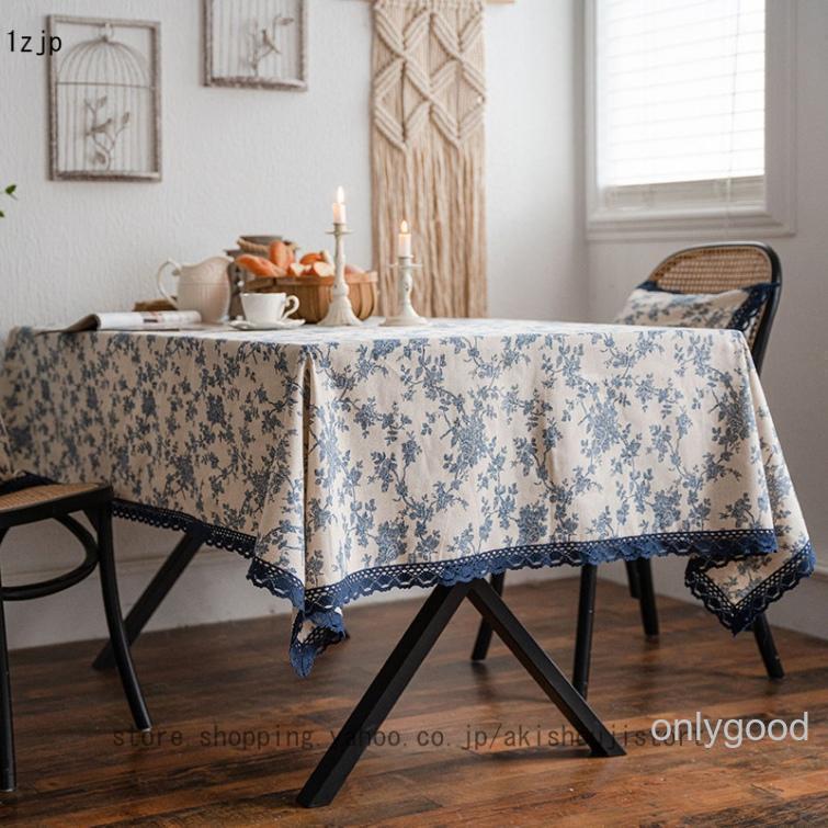 テーブルクロス長方形 北欧 田園風 防水 撥水 無地 レース 厚手 滑り