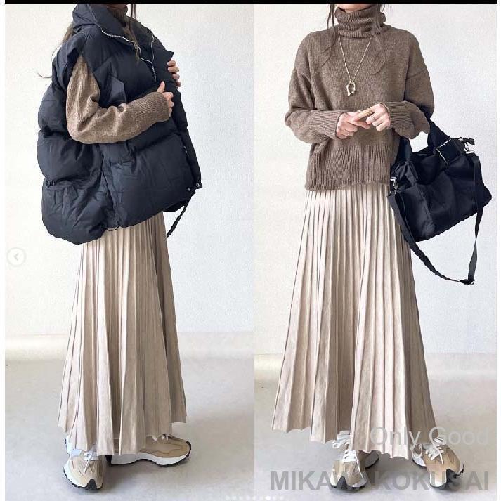 セットアップ レディース 秋 冬 ニット セーター スカート プリーツ