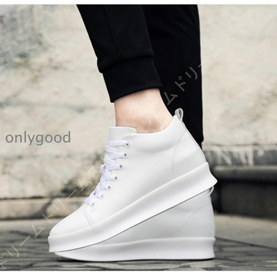 シークレットシューズ メンズ 革靴 厚底 靴 ハイカットスニーカー