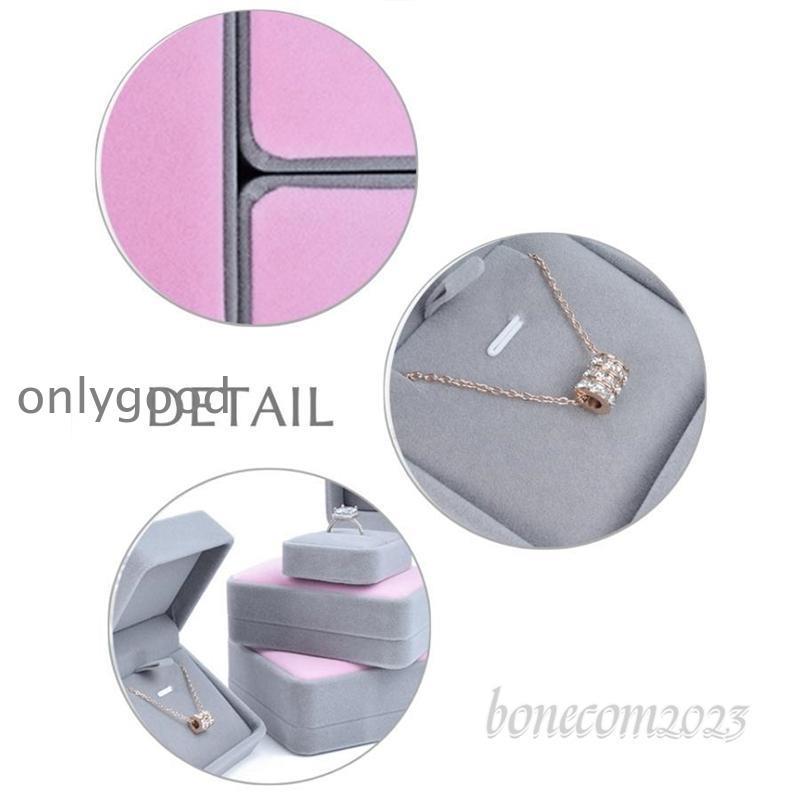 アクセサリーケース ジュエリーボックス ギフトケース 無地 ベロア調