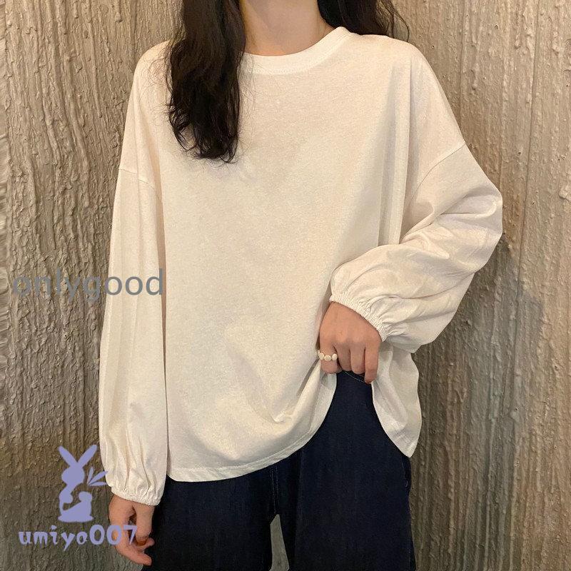 tシャツ カットソー 長袖 Tシャツ レディース 春 秋 冬 パフスリーブ