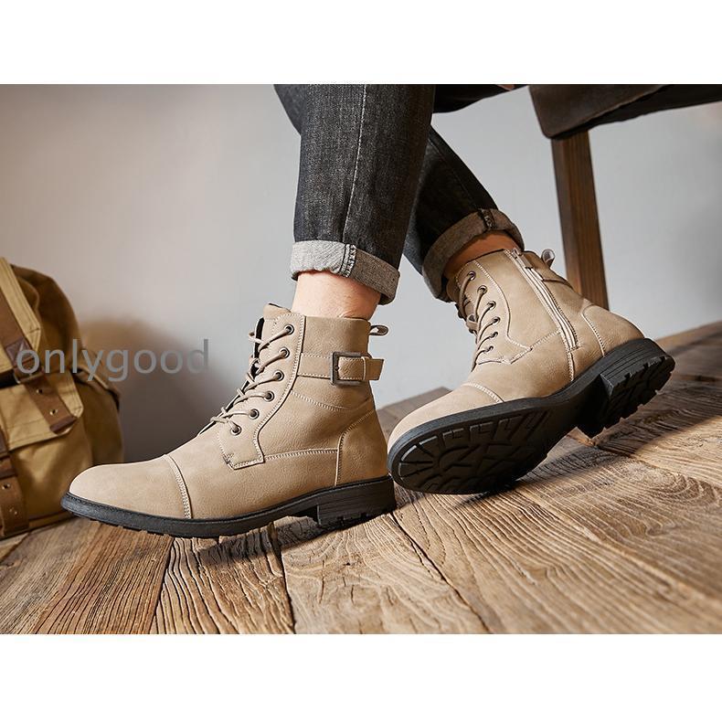 ブーツ メンズ 革 レザーブーツ 皮 レザー シューズ ハイカット