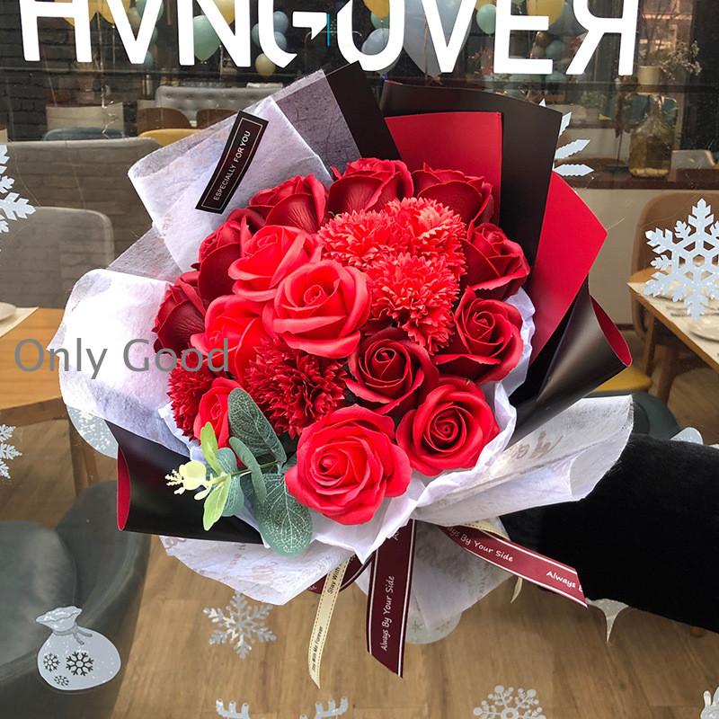 バラ　バラの花束　装飾　人工フラワー　造花　バレンタイン　母の日　　誕生日 プリザーブドフラワーソープフラワー花束 フラワーボックス母の日