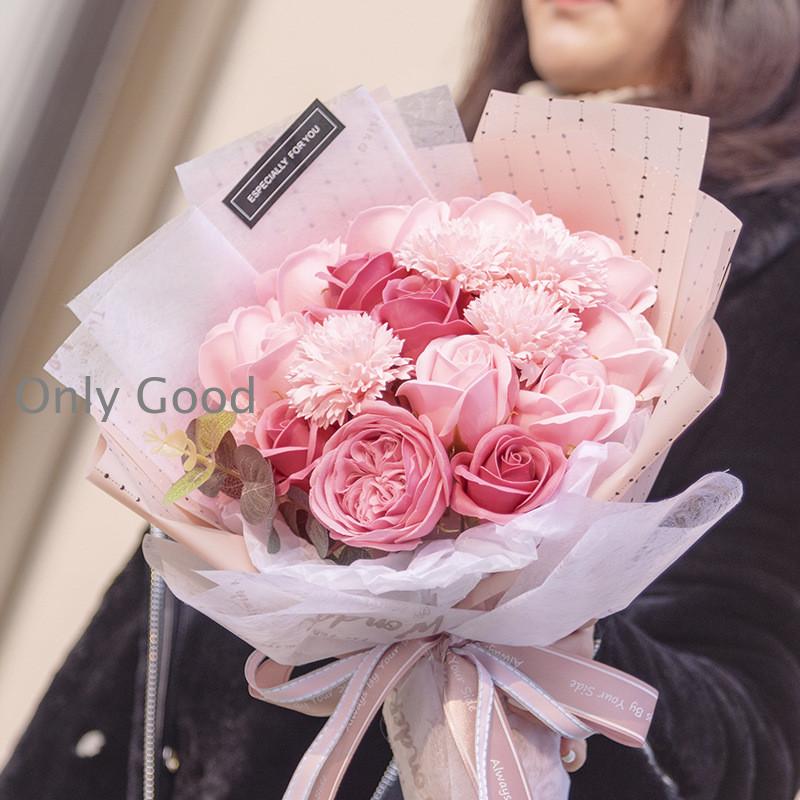 プリザーブドフラワーソープフラワー花束 フラワーボックス母の日