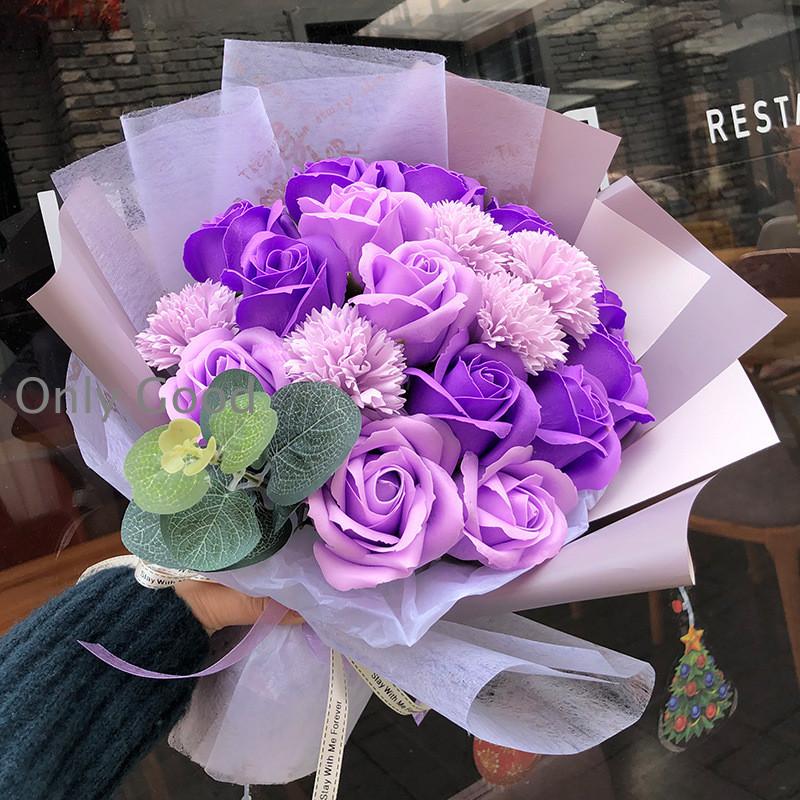 プリザーブドフラワーソープフラワー花束 フラワーボックス母の日