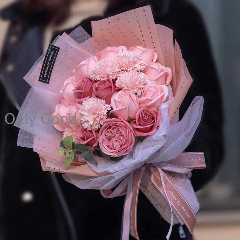 プリザーブドフラワーソープフラワー花束 フラワーボックス母の日