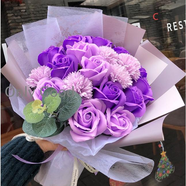 プリザーブドフラワーソープフラワー花束 フラワーボックス母の日