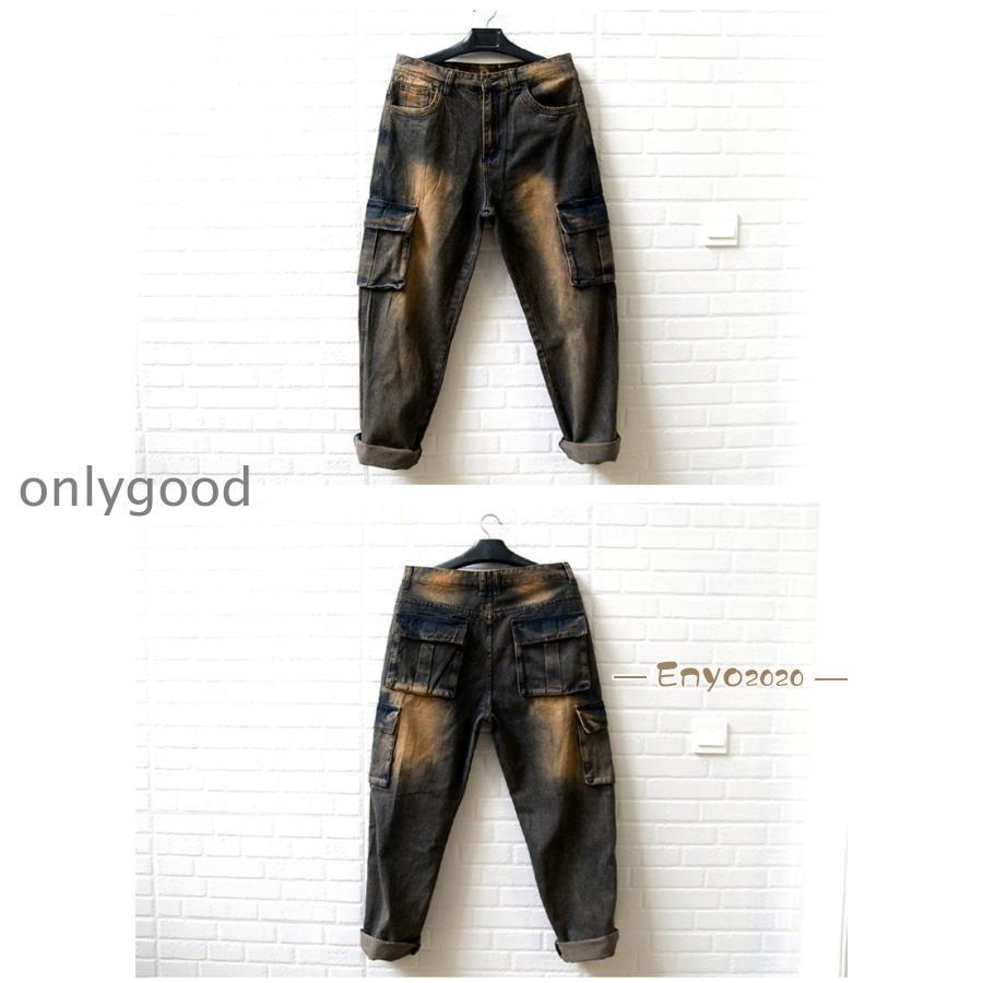 極太 デニム ジーンズ バギーパンツ メンズ ビッグシルエット B系