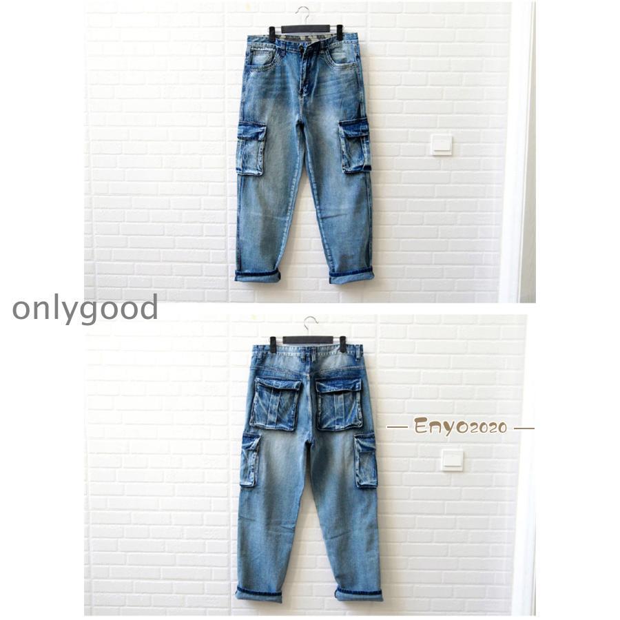 極太 デニム ジーンズ バギーパンツ メンズ ビッグシルエット B系