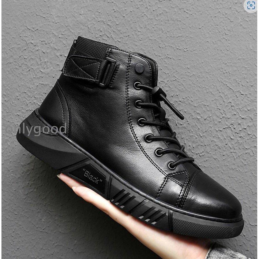 エンジニアブーツショートブーツメンズサイドジップ厚底モックトゥ