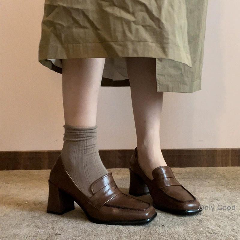 ローファー パンプス レディース 歩きやすい 大人 学生 女子 黒 靴