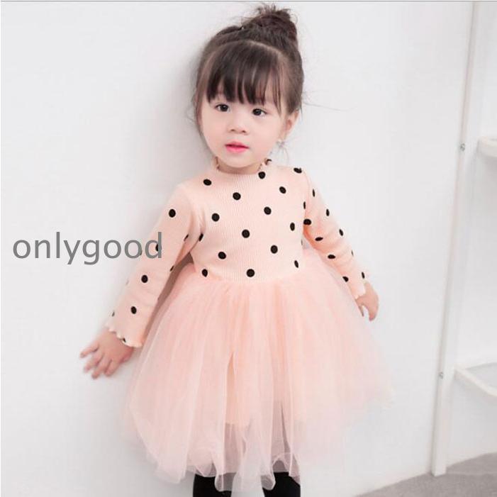 水玉柄ワンピース きれいめ 秋 七五三 女の子 ベビー ドレス 長袖  結婚式 子供 ドレス 祝い 赤ちゃん 誕生日 服 1歳2歳3歳4歳 バースデー キッズ 春 | ブランド登録なし | 11