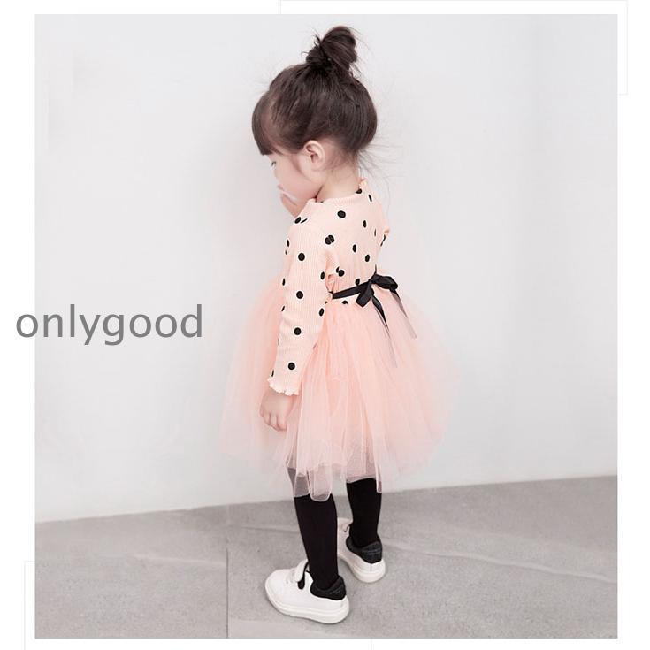 水玉柄ワンピース きれいめ 秋 七五三 女の子 ベビー ドレス 長袖  結婚式 子供 ドレス 祝い 赤ちゃん 誕生日 服 1歳2歳3歳4歳 バースデー キッズ 春 | ブランド登録なし | 13