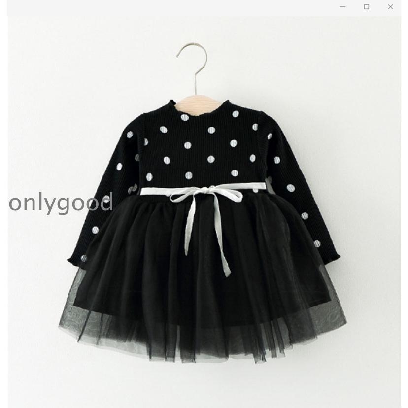 水玉柄ワンピース きれいめ 秋 七五三 女の子 ベビー ドレス 長袖  結婚式 子供 ドレス 祝い 赤ちゃん 誕生日 服 1歳2歳3歳4歳 バースデー キッズ 春 | ブランド登録なし | 18