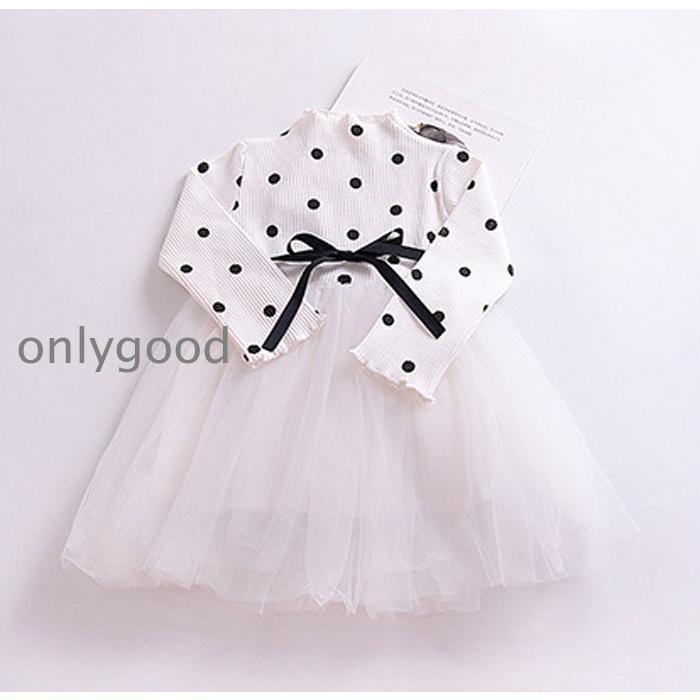 水玉柄ワンピース きれいめ 秋 七五三 女の子 ベビー ドレス 長袖  結婚式 子供 ドレス 祝い 赤ちゃん 誕生日 服 1歳2歳3歳4歳 バースデー キッズ 春 | ブランド登録なし | 19