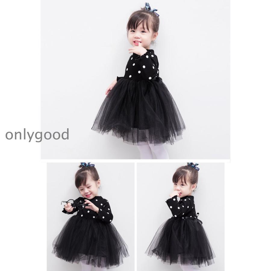 水玉柄ワンピース きれいめ 秋 七五三 女の子 ベビー ドレス 長袖  結婚式 子供 ドレス 祝い 赤ちゃん 誕生日 服 1歳2歳3歳4歳 バースデー キッズ 春 | ブランド登録なし | 07