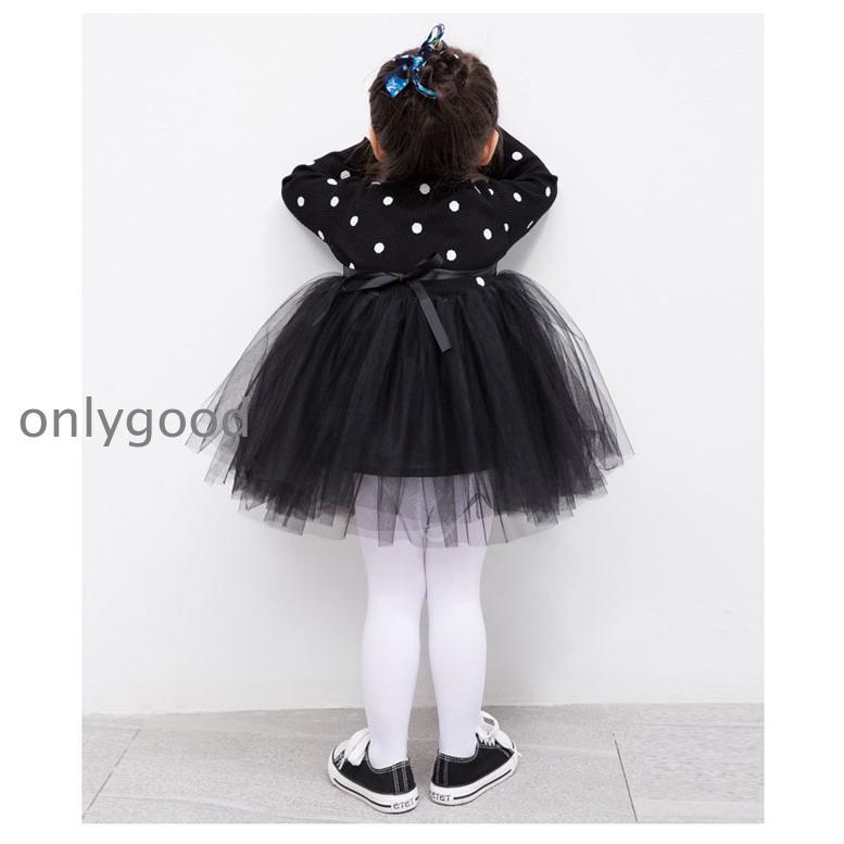 水玉柄ワンピース きれいめ 秋 七五三 女の子 ベビー ドレス 長袖  結婚式 子供 ドレス 祝い 赤ちゃん 誕生日 服 1歳2歳3歳4歳 バースデー キッズ 春 | ブランド登録なし | 08