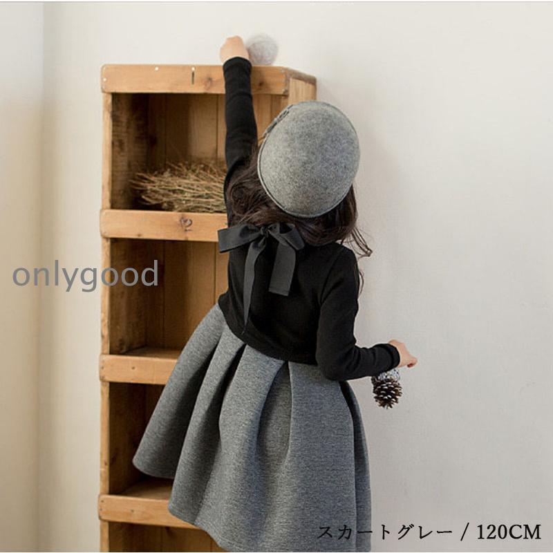 子供ワンピース シンプル  入学式 ブラック 黒 グレー こどもドレス ピアノ 発表会 七五三 キッズ服 子供服 お受験 面接 説明会 キッズワンピース 冠 | ブランド登録なし | 09