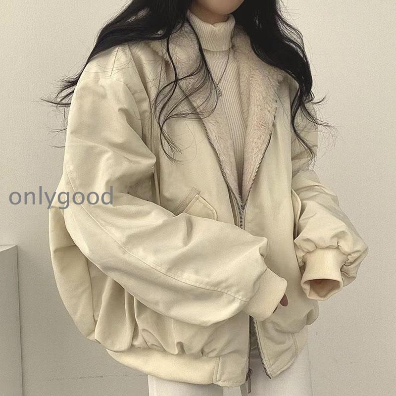 リバーシブル フード付き ボアブルゾン 裏ボア ジャケット レディース