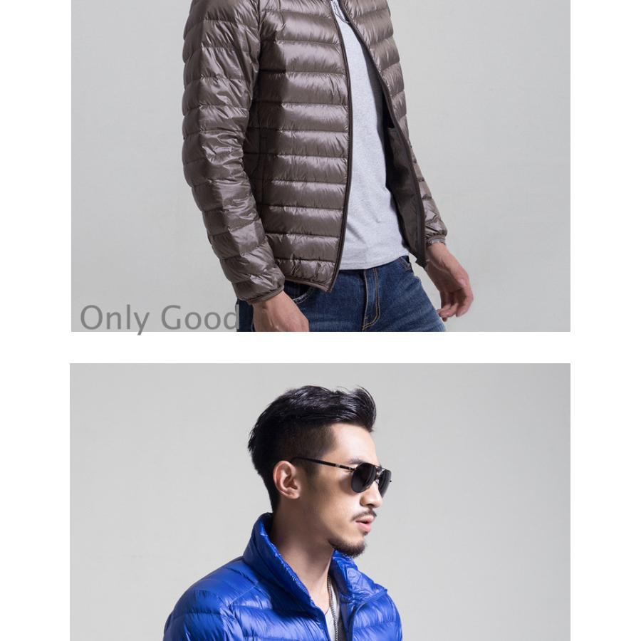 ダウンジャケット メンズ 軽めアウター ライトダウン 軽量 防寒 薄手