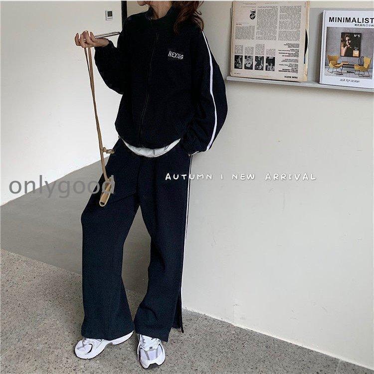 レディースファッション 2色 セットアップ スウェット ワッフル パンツ ジャージ 上下セット グレー 灰色 ネイビー 紺色 ライン フード無し パーカー レディースファッション 2色 セットアップ スウェット ワッフル パンツ