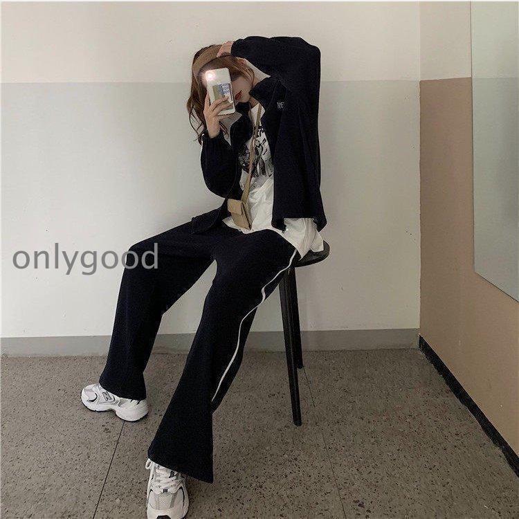 レディースファッション 2色 セットアップ スウェット ワッフル パンツ