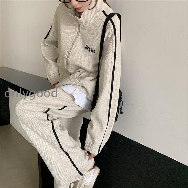 レディースファッション 2色 セットアップ スウェット ワッフル パンツ