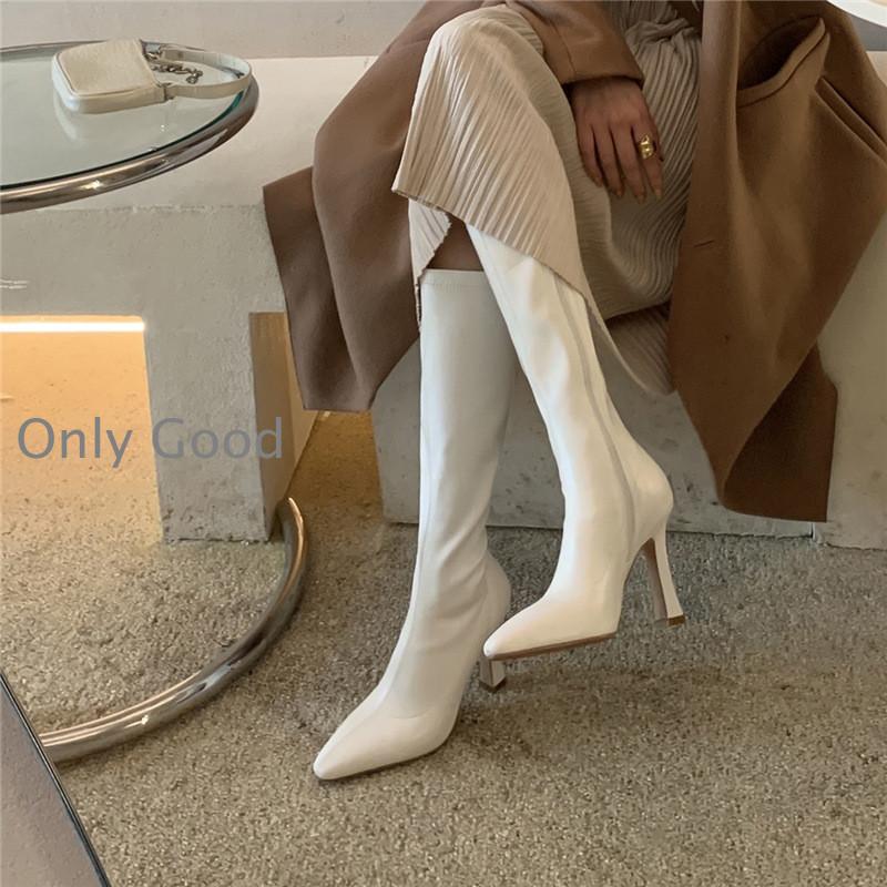 ロングブーツ レディース ニーハイブーツ サイドジップ ハイヒール
