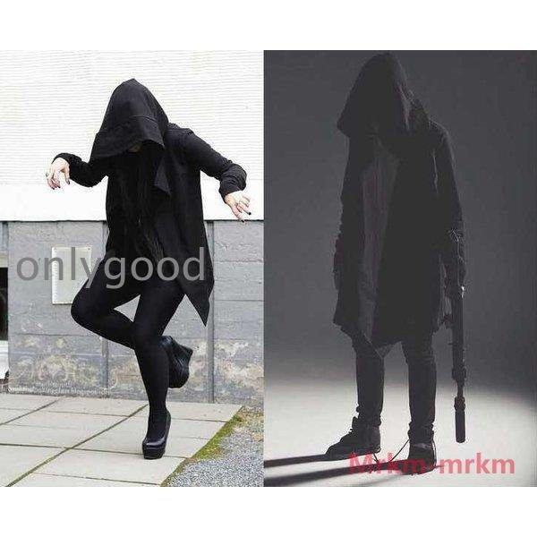 マント風コート 長袖 メンズ アウター ロングパーカー マントパーカー