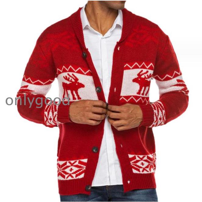 カーディガン ニット メンズ トップス トナカイ ノルディック 柄