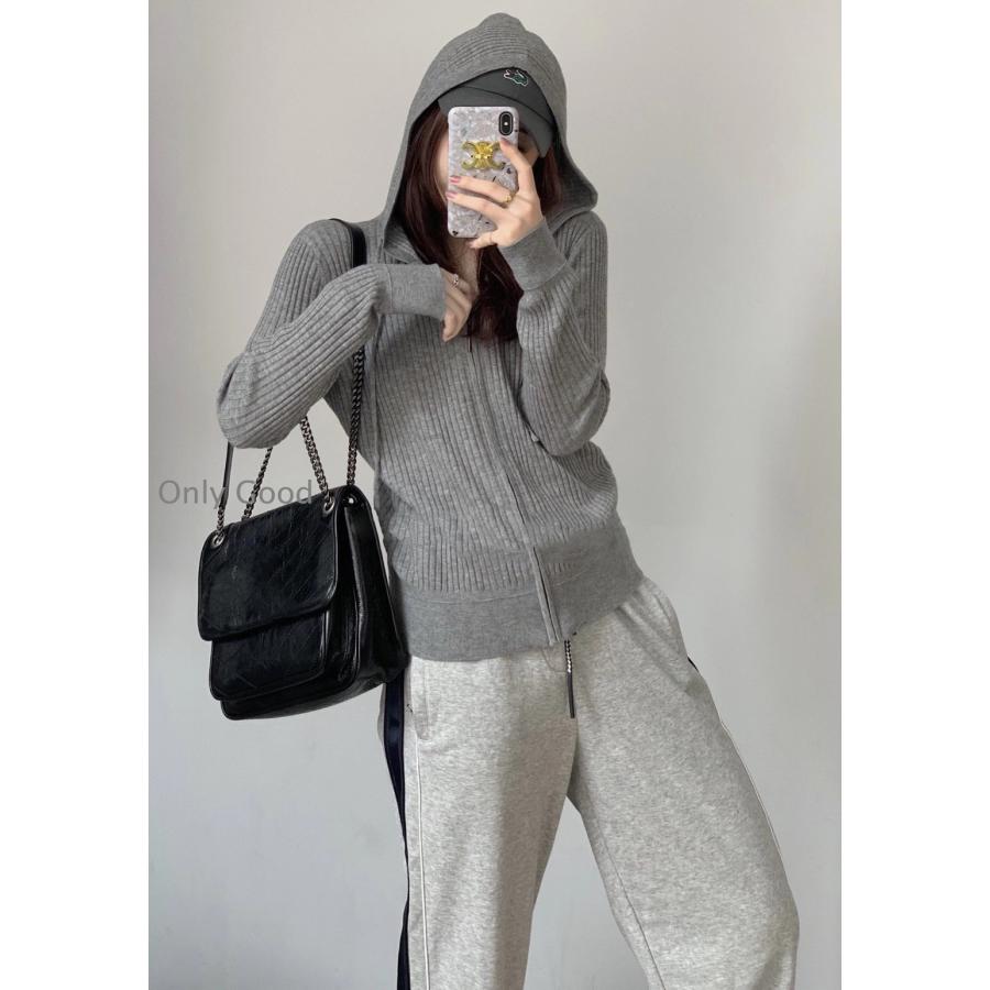 パーカー ニット カーディガン トレーナー レディース フード付き 長袖