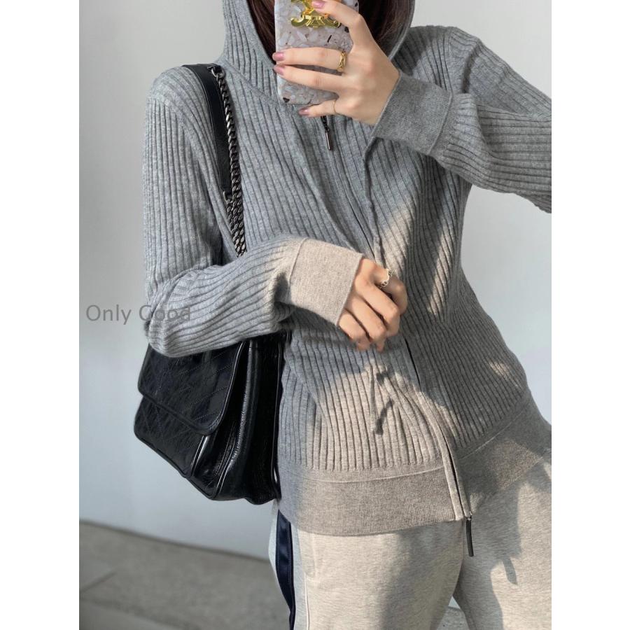 パーカー ニット カーディガン トレーナー レディース フード付き 長袖