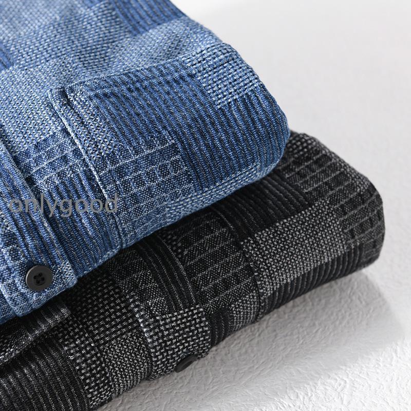メンズ 和柄ファッション 秋服 シルエット パッチワーク調 プリント 総柄 長袖シャツ : Only Good - 通販 - Yahoo!ショッピング