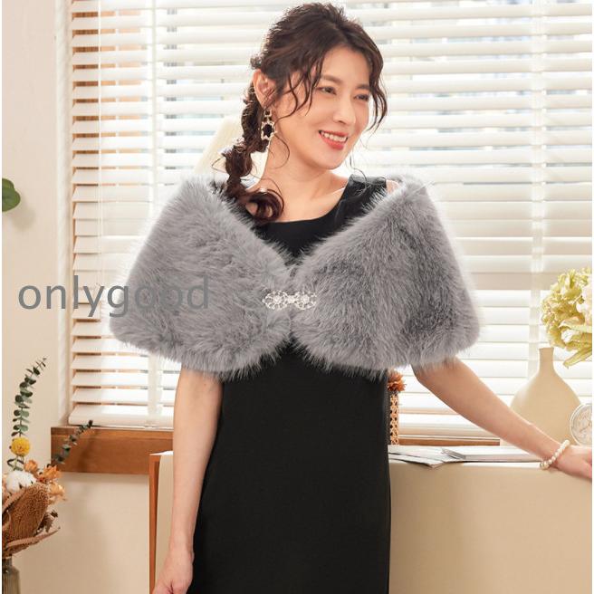 ファーポンチョ ファーショール 結婚式 ボレロ ウェディング