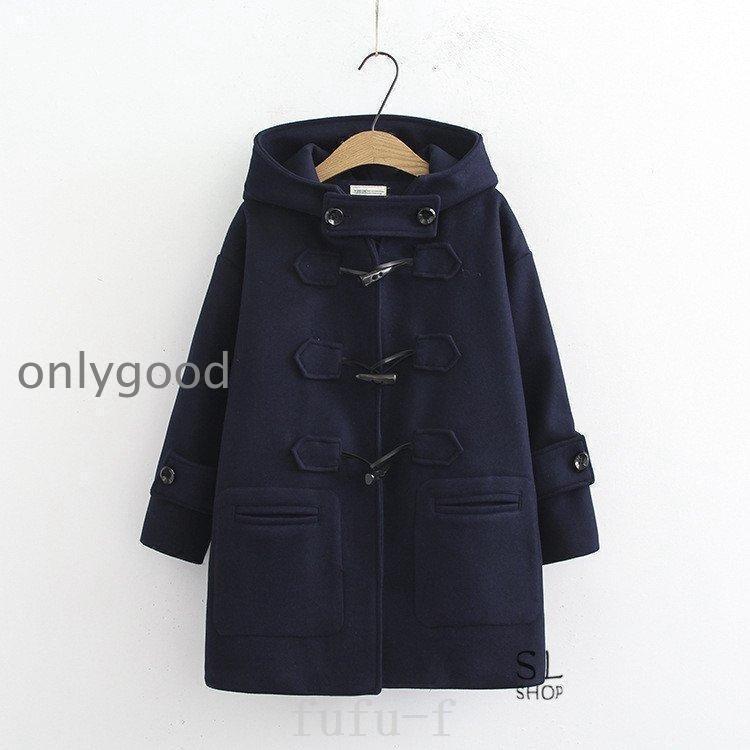 レディーススクールコート女子ダッフルコートnak学生中綿ジャケット軽い中学生厚手フード付き通学暖かい | ブランド登録なし | 17