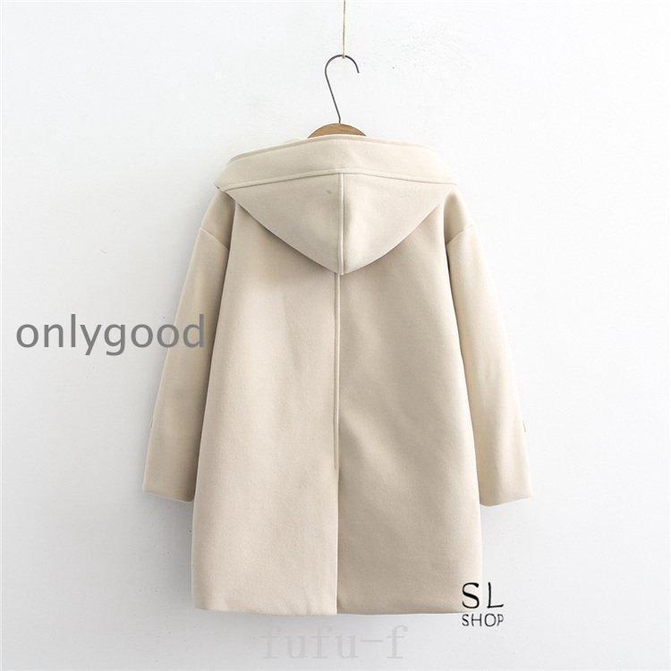 レディーススクールコート女子ダッフルコートnak学生中綿ジャケット軽い中学生厚手フード付き通学暖かい | ブランド登録なし | 05