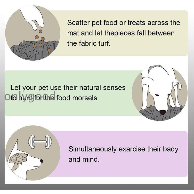ノーズワーク マット ペットおもちゃ 鼻づまり 訓練マット ストレス 運動不足解消 分離不安 犬 猫 ペット用 餌隠しマット 訓練毛布 おもちゃ｜onlygood｜07