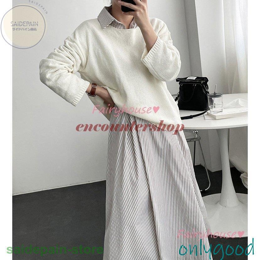 ワンピース レディース 40代 きれいめ シャツワンピース 秋服 長袖