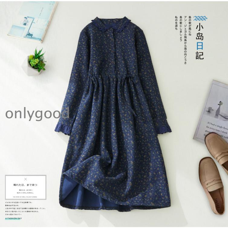 ワンピース レディース 秋 冬 マキシワンピース 長袖 花柄ワンピース