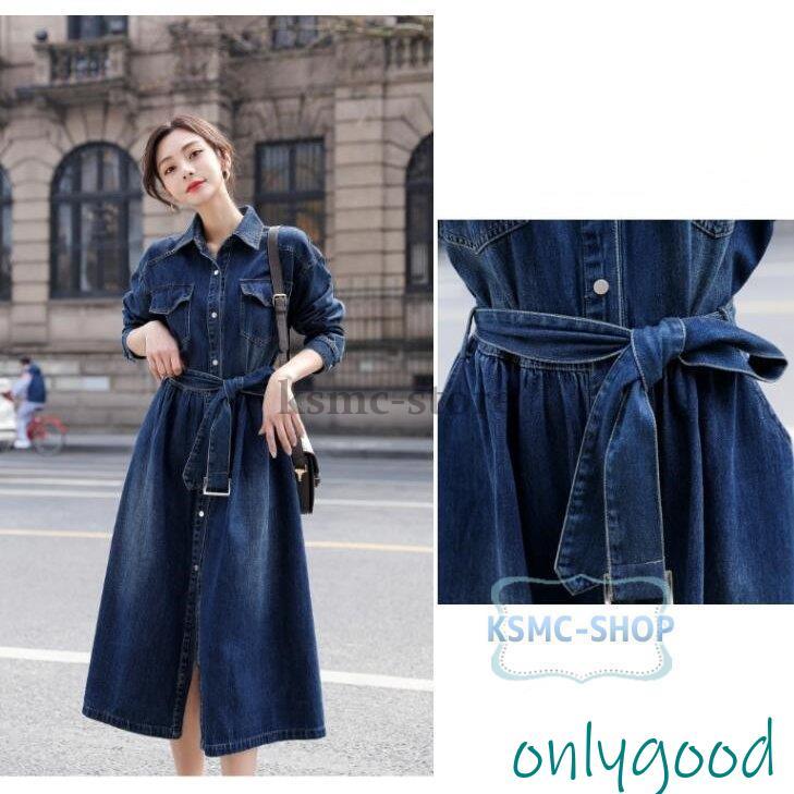 デニムワンピース ワンピース レディース ロングワンピース シャツ