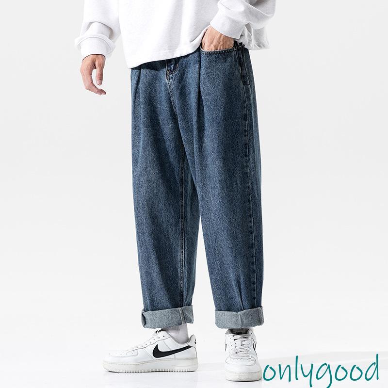デニムパンツ ジーンズ 無地 ワイドパンツ メンズ ボトムス ジーパン 大きいサイズ 春 夏 秋 冬 ワイドパンツ デニム ジーンズ メンズ 2色 デニムパンツ ジーンズ メンズ 無地 ワイドパンツ ボトムス ジーパン