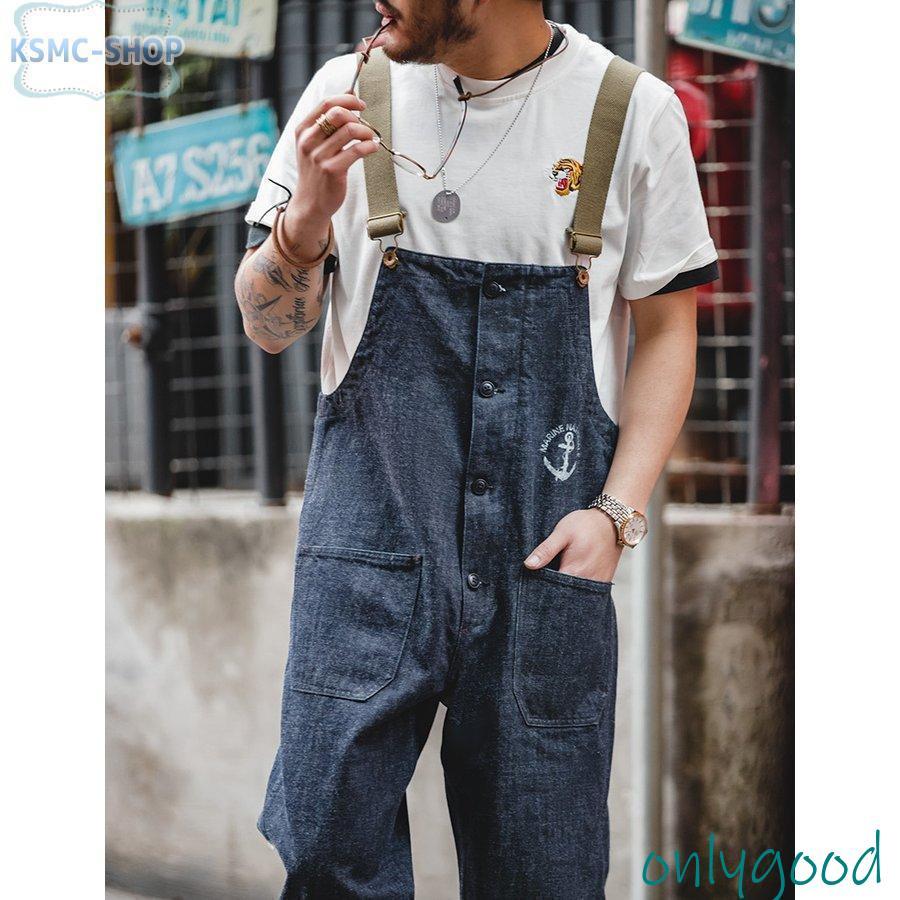 オーバーオール サロペットメンズ デニム カジュアルパンツ カーゴ