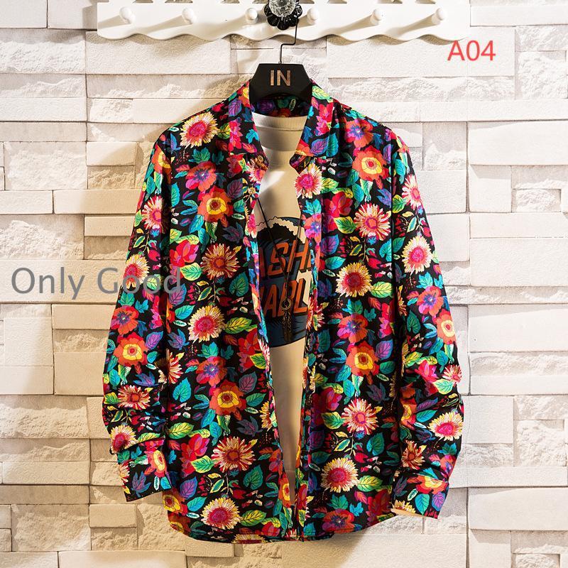 花柄シャツ メンズ シャツ 長袖 柄シャツ 春物 ボタンダウンシャツ