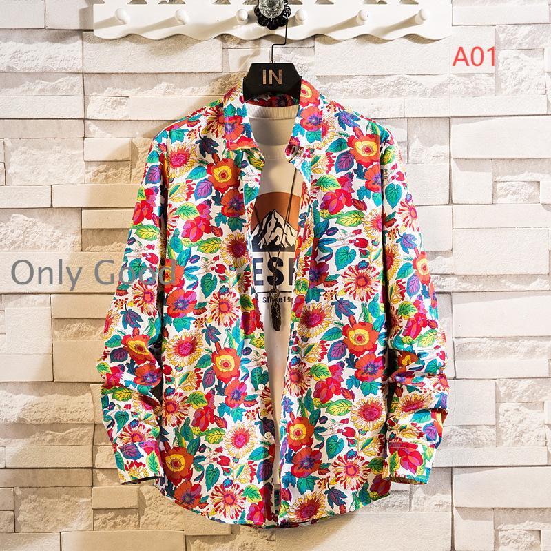 花柄シャツ メンズ シャツ 長袖 柄シャツ 春物 ボタンダウンシャツ