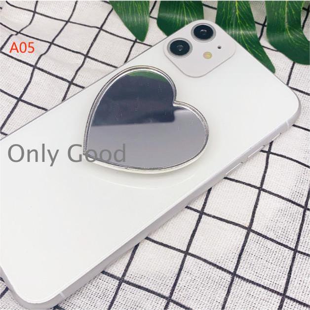 スマホグリップ 韓国 花 ハート グリップトック スマホケース ミラー