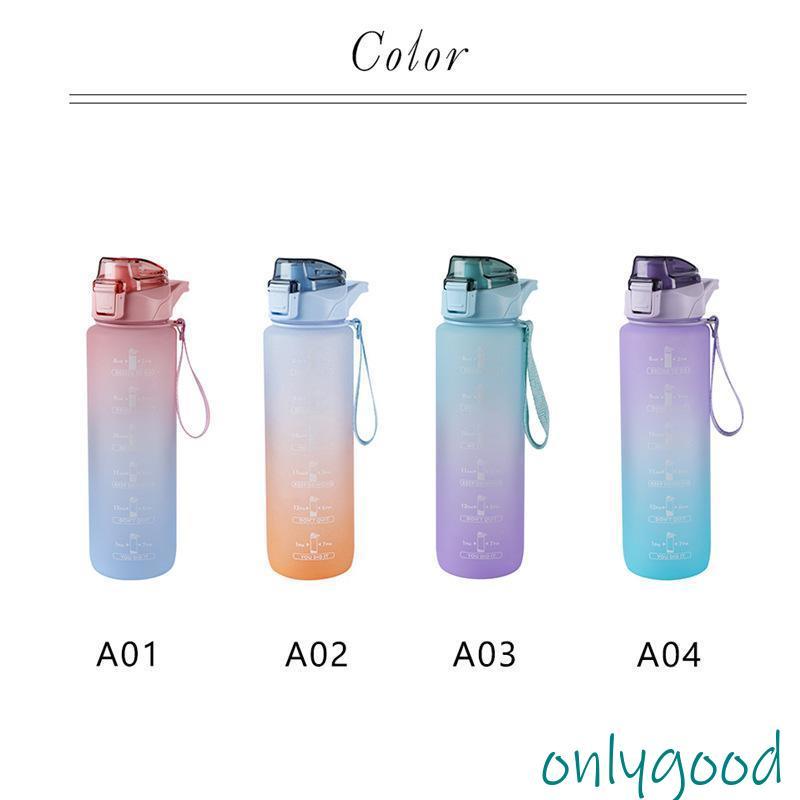 タイムマーカー付き 水筒 ウォーターボトル 1リットル ストロー付き